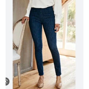 Soft Surroundings Dark Wash Pull On Jeggings Size Small